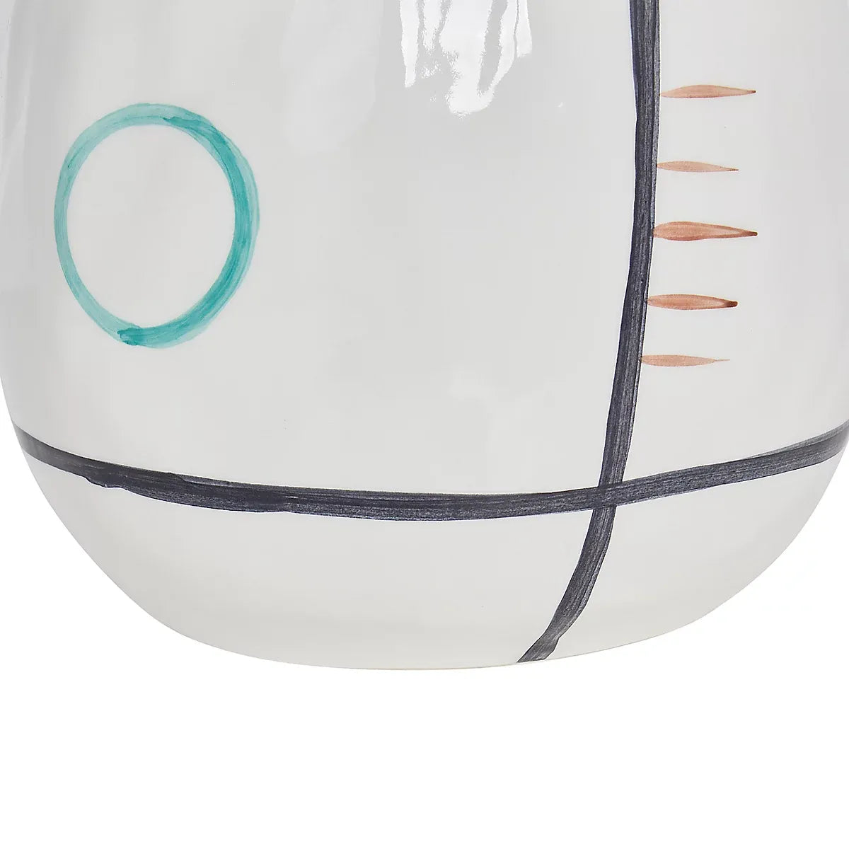 Stoneware Flower Vase Dory 28cm White Modern Decor For Home-Furniture Kingdom